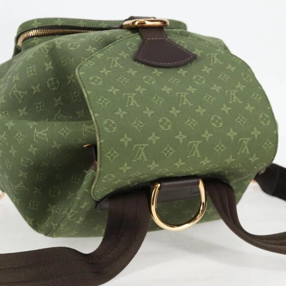LOUIS VUITTON Monogram Mini Montsouris GM Backpack TST Khaki M92456 Auth 129889V - Picture 7 of 15